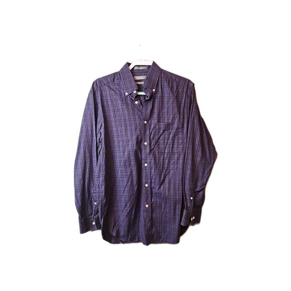 Daniel Cremieux Signature Collection Mens Shirt Tailored Fit Blue Red Plaid XL - Picture 1 of 6